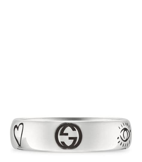 Gucci Sterling Silver Blind for Love Ring 